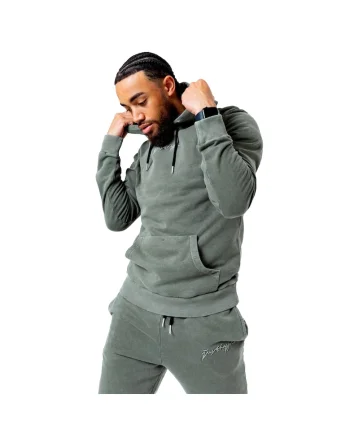 Hanorac,  Acid Wash Hoody TWLR-135, Verde, Verde