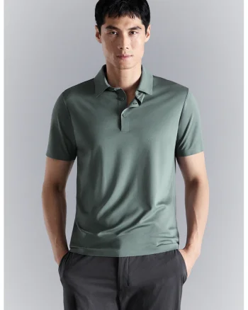 Tricou polo slim fit, Verde sparanghel