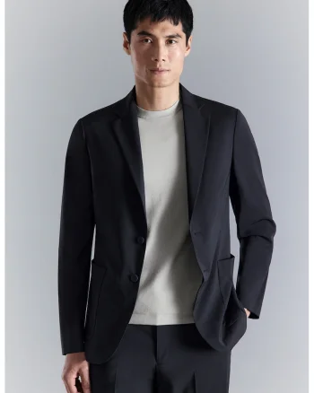 Sacou regular fit cu nasturi, Albastru ultramarin