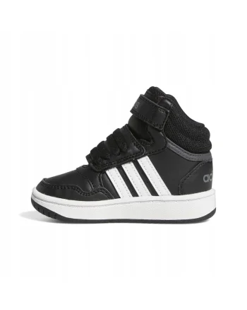 Pantofi sport cu velcro si logo contrastant Hoops