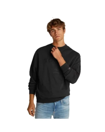 Bluza  pentru Barbati, tjm rlx varsity tonalcrew, DM0DM20827-BDS, Negru, Negru