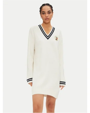 Rochie tricotata  pentru femei, ecru,