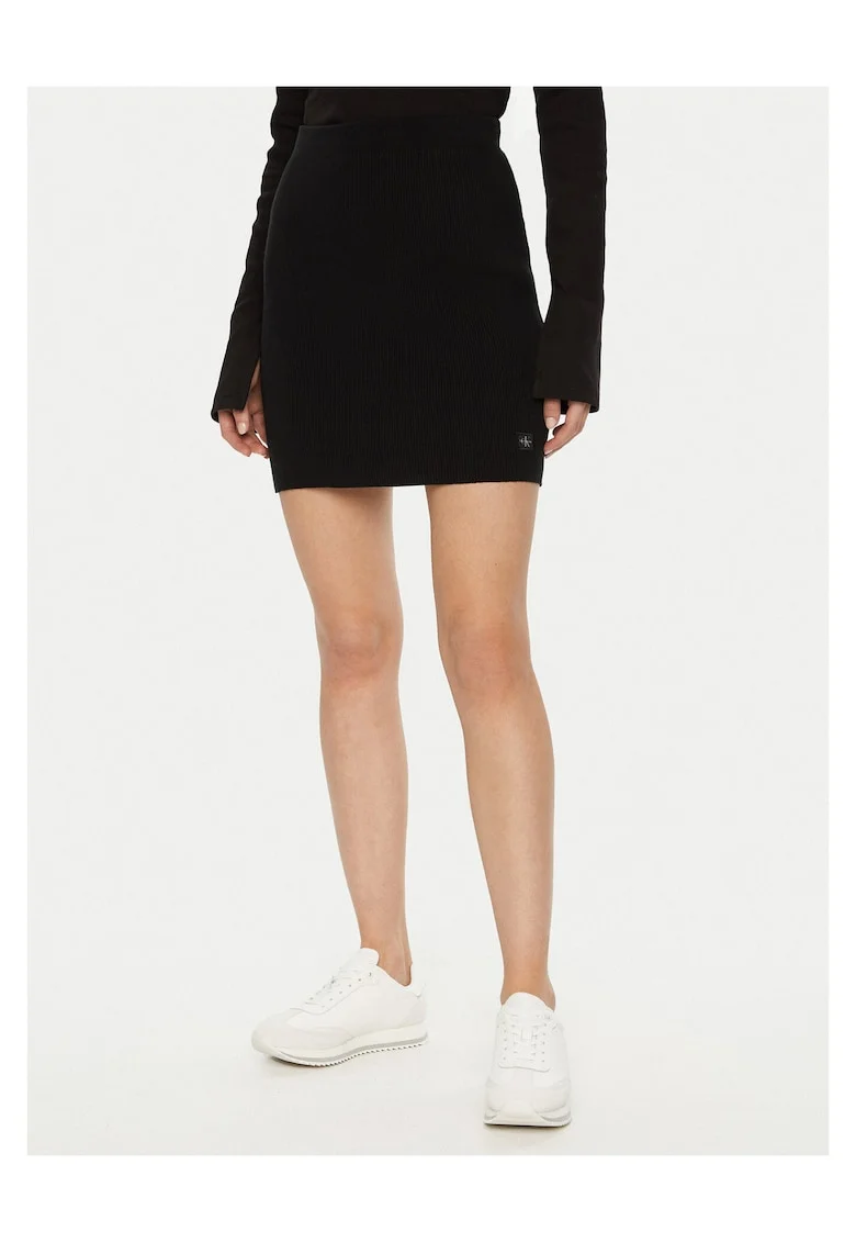 Fusta creion dama  negru, denim