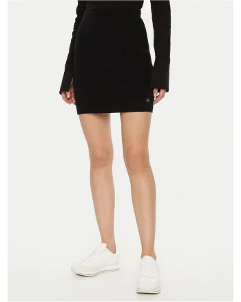 Fusta creion dama  negru, denim