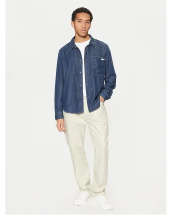Camasa barbati  albastru marin, denim,