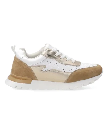 Pantofi sport cu perforatii si garnituri contrastante
