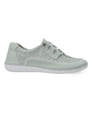 Pantofi din piele cu insertii perforate