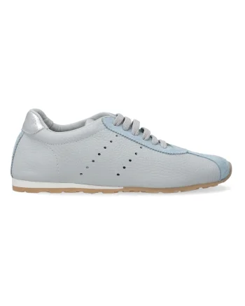 Pantofi sport uni din piele cu sireturi