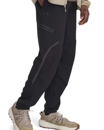 Pantaloni de trening cu snur, pentru fitness, Negru