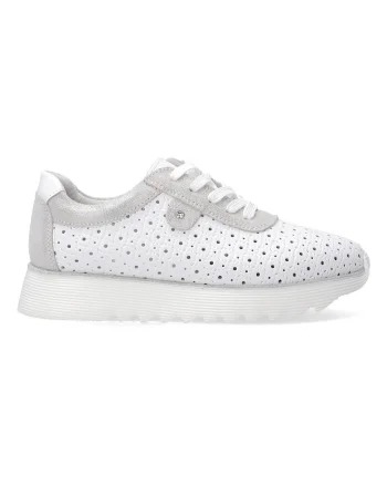 Pantofi sport din piele naturala cu decupaje