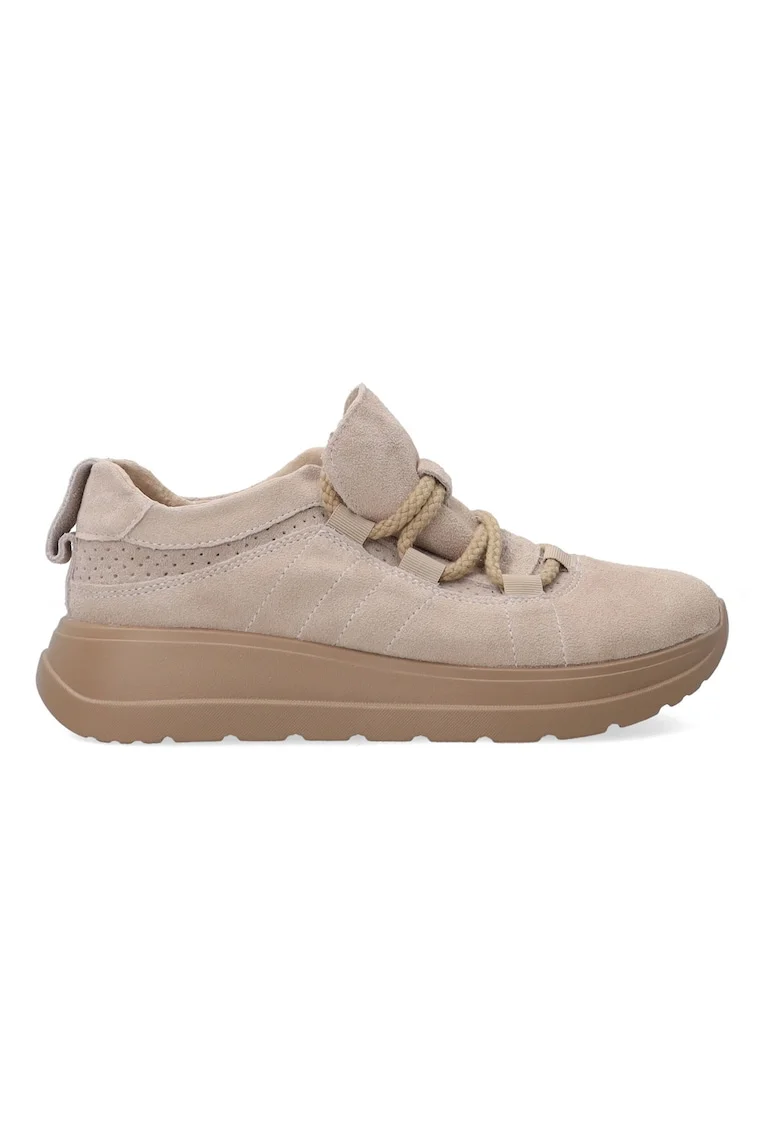 Pantofi sport din piele intoarsa cu talpa wedge