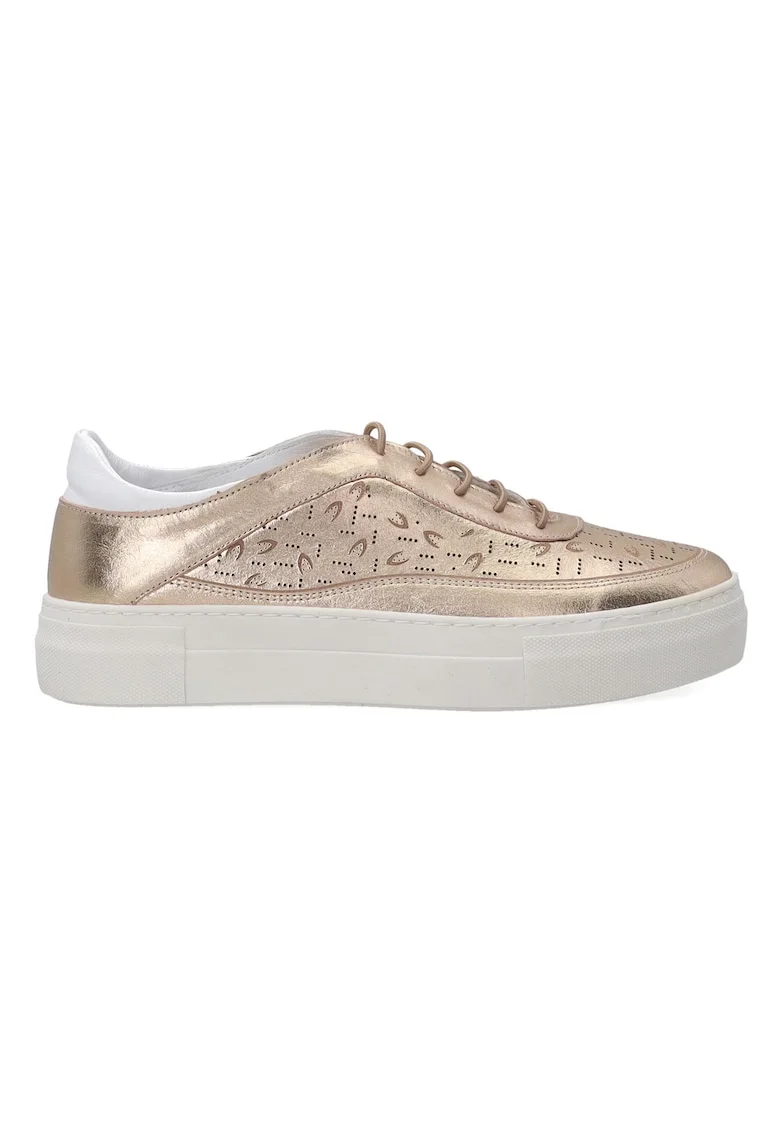 Pantofi sport flatform din piele