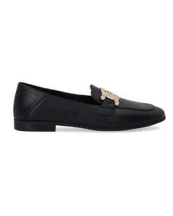 Pantofi loafer din piele naturala cu detaliu metalic