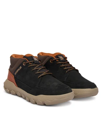 Tenisi barbati  negru/maro, piele naturala, model Hex Lite Cruise P726