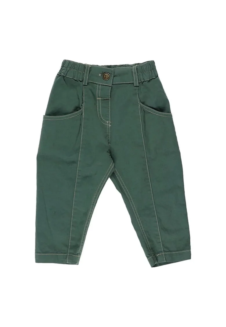Pantaloni casual cu elastic in talie,  - Dinosaur, Verde Inchis, pentru baieti, Verde