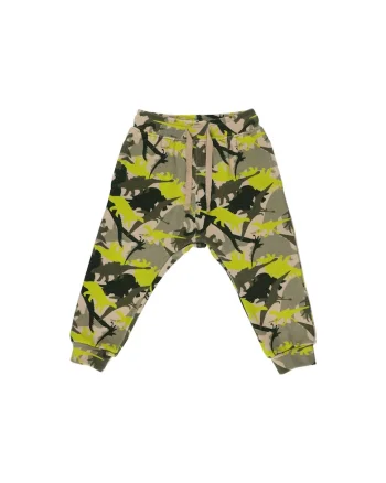 Pantaloni sport  - Dino Jungle, Kaki, pentru baietei, Kaki
