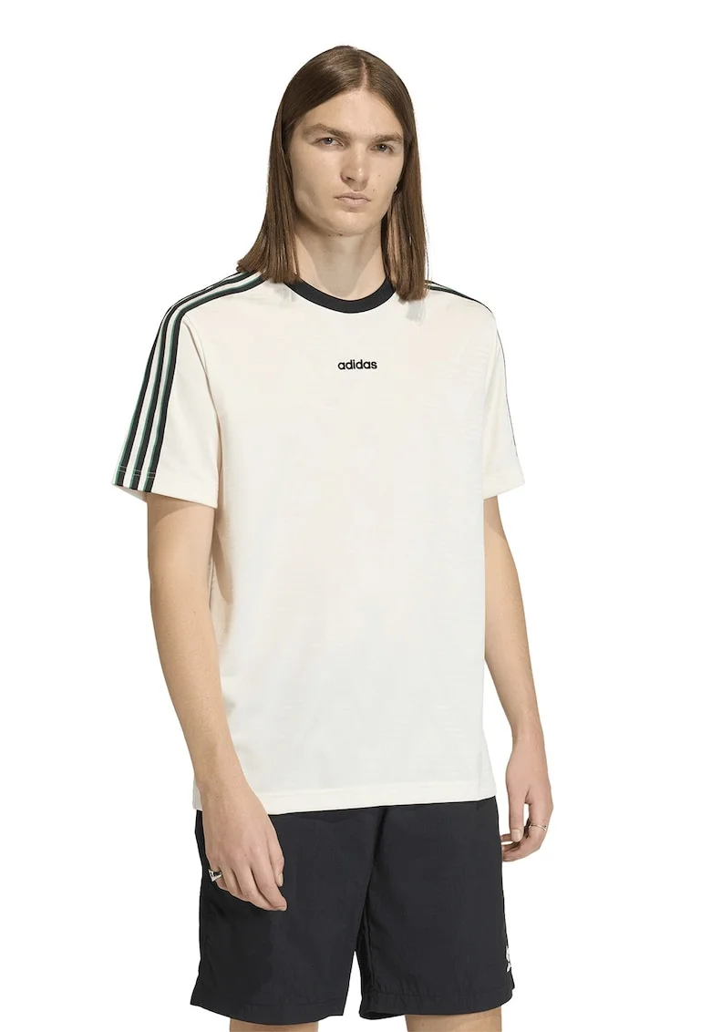 Tricou cu logo, Verde/Negru/Bej