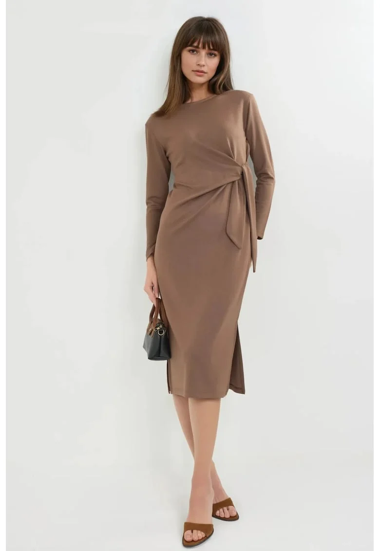 Rochie Midi,  maro, Maro
