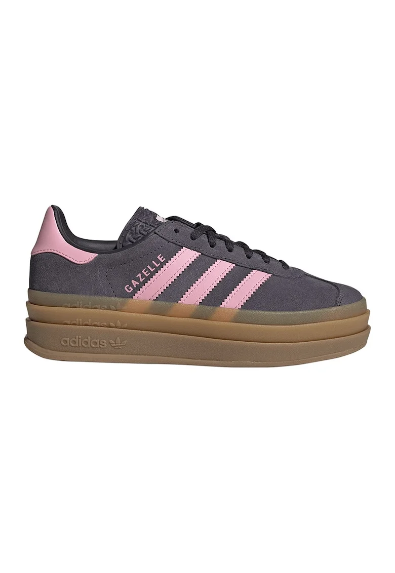 Pantofi sport Gazelle Bold din piele intoarsa cu talpa flatform, Roz pastel/Violet prafuit