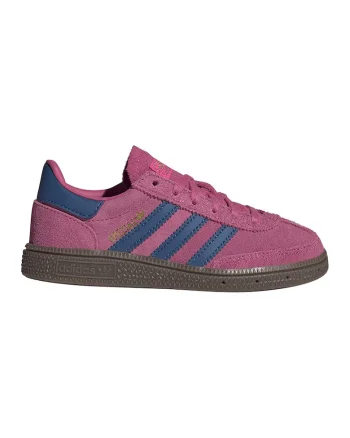 Pantofi Spezial din piele intoarsa pentru handbal, Roz fandango/Bleumarin