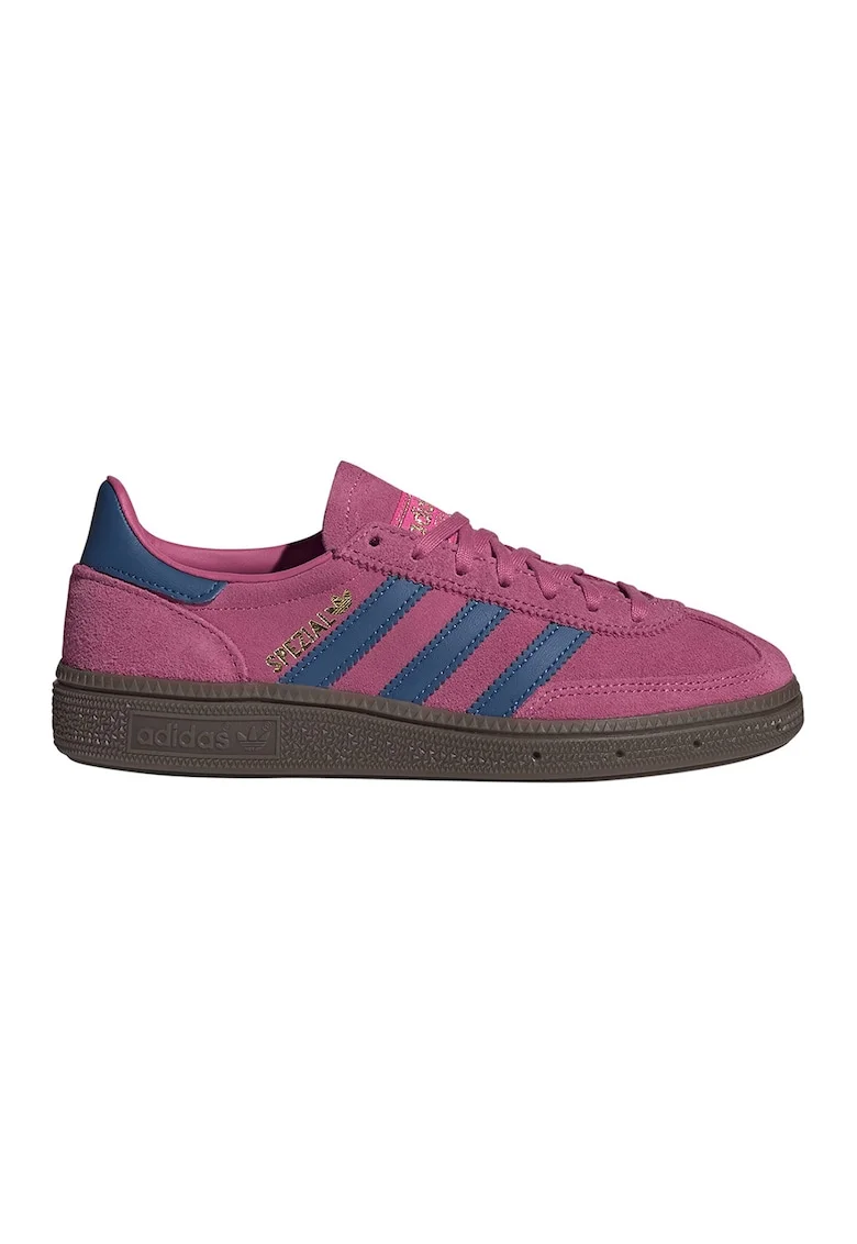Pantofi sport Spezial low-cut din piele intoarsa, Roz zmeuriu/Bleumarin
