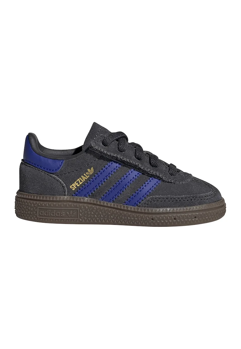 Pantofi Spezial din piele intoarsa pentru handbal, Negru stins/Albastru royal