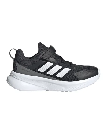 Pantofi sport FortaRun 4.0 cu velcro, Negru/Alb optic/Gri inchis