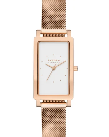 Ceas de otel inoxidabil cu logo pe cadran, Auriu rose