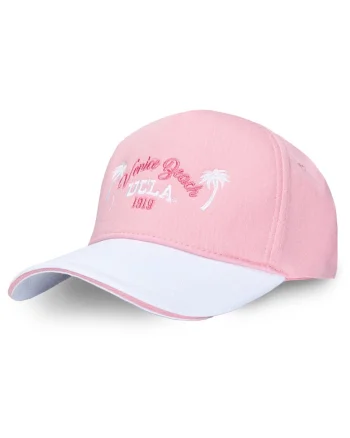 Sapca unisex cu palmieri brodati Cairo, Roz