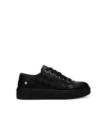 Pantofi sport dama,  590559, Piele ecologica, Negru, Negru