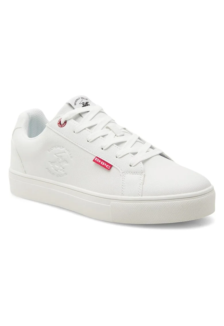 Pantofi sport barbati,  355670, Piele ecologica, Alb