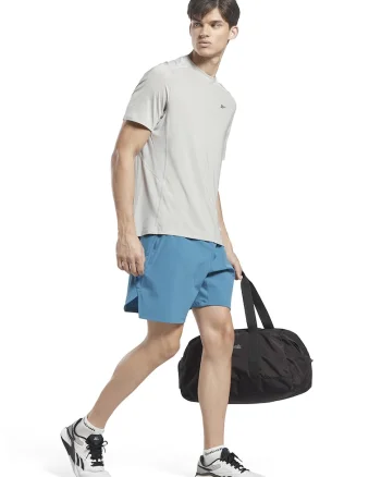 Pantaloni scurti cu buzunare cu fermoar, pentru fitness Strength, Albastru