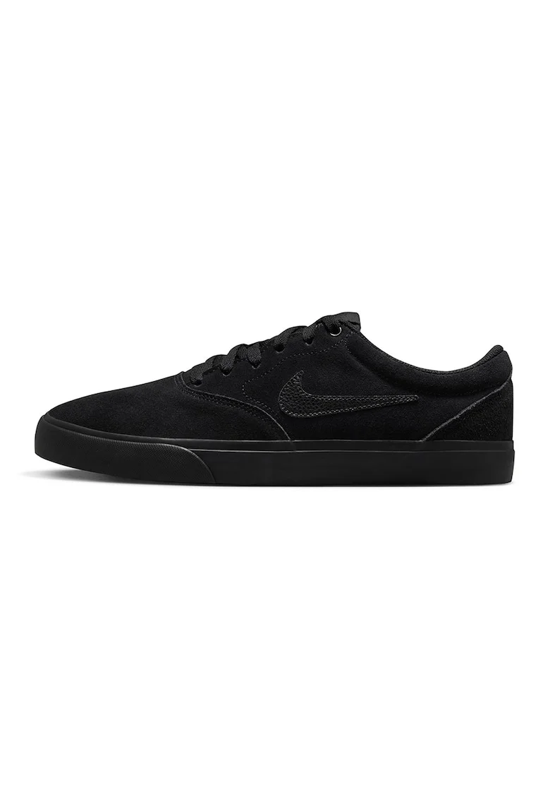 Pantofi sport Charge low-cut din piele intoarsa, Negru carbon