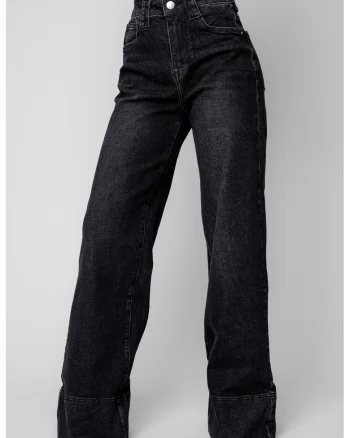 Blugi elastici largi Black 20106, Negru