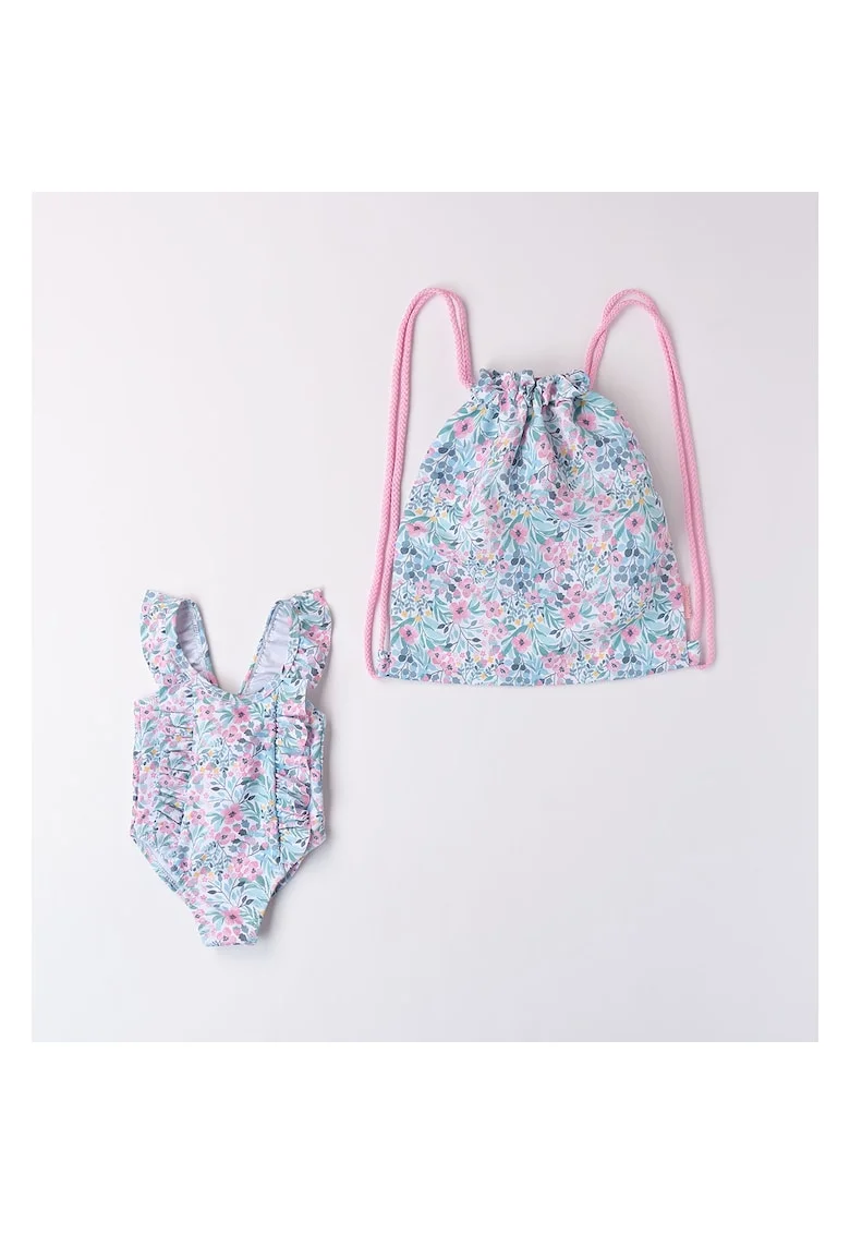 Costum de baie intreg cu imprimeu floral pentru fetite, Minibanda, 3.8361