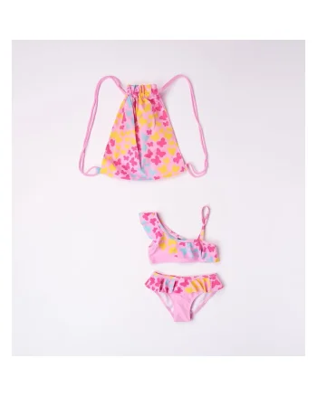 Costum de baie doua piese cu imprimeu pentru fetite,  0.8947