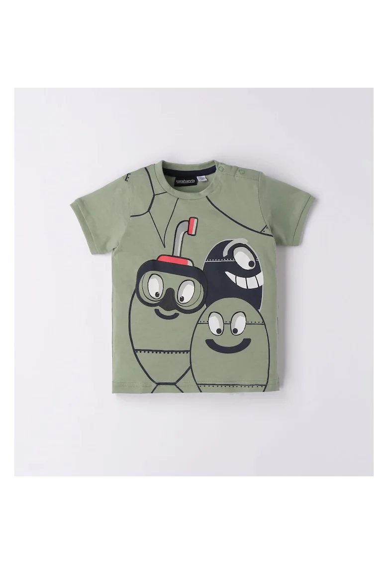 Tricou cu imprimeu pentru baiat,  0.6510, Kaki