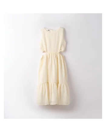 Rochie eleganta decupata pe sold pentru fete,  4.8558, Crem