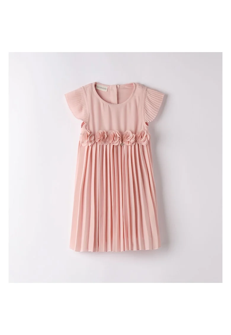 Rochie eleganta din voal cu aplicatii florale pentru fete,  0.8273, Piersica, Piersica