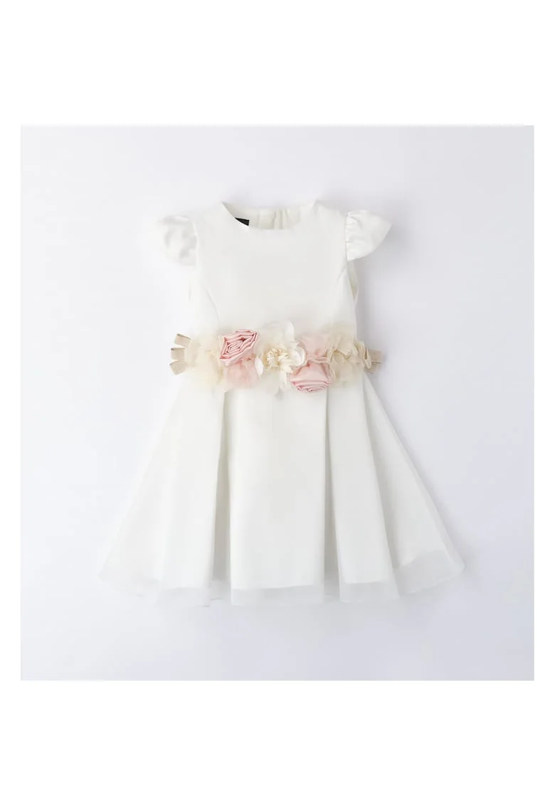 Rochie eleganta cu dantela pentru fete,  0.6248, Alb/Roz