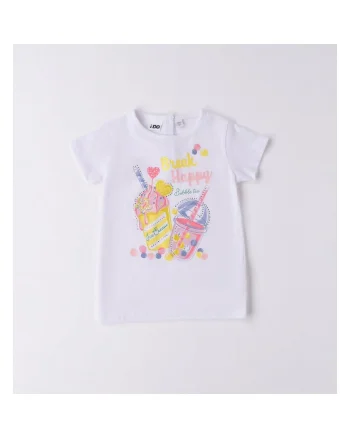Tricou cu imprimeu pentru fete,  4.6748, Multicolor, Alb/Verde/Galben/Roz/Multicolor/Albastru