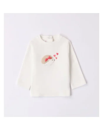 Bluza cu imprimeu dragalas pentru fetite nou-nascut,  3.7727, Alb/Roz, Alb