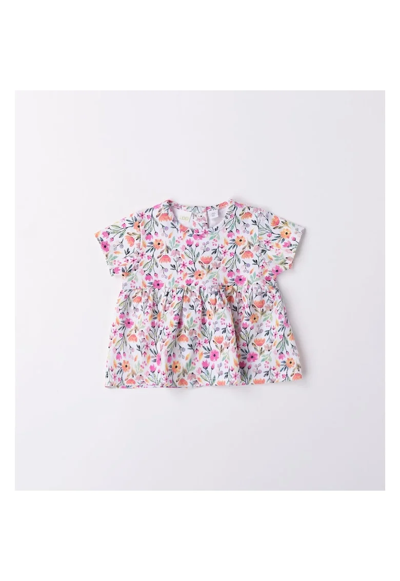 Tricou cu imprimeu floral pentru bebe fetita,  4.6633, Multicolor, Alb/Portocaliu/Roz/Multicolor