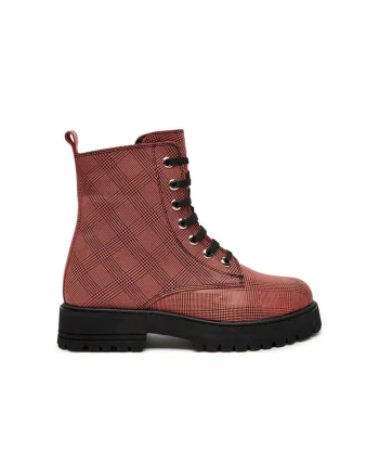 Pantofi sport dama,  73456, Piele naturala, Rosu
