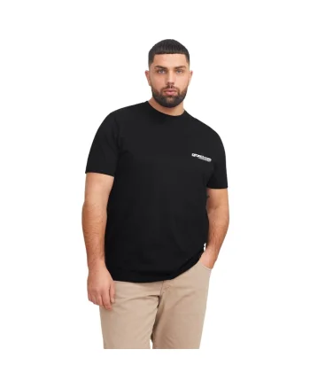 Tricou JACK &JONES Union Back Print PLS Negru 47452, Negru