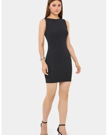 Rochie mini,  Rosu, Negru