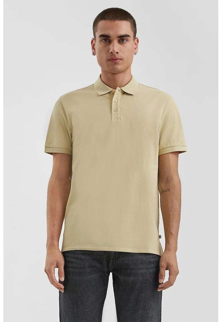 Tricou polo uni, Maro camel