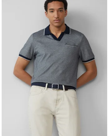 Tricou polo de bumbac, Albastru inchis