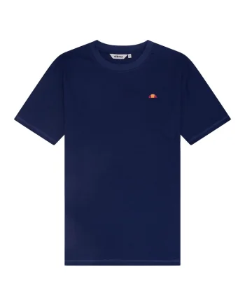 Tricou din bumbac cu decolteu la baza gatului, Albastru inchis