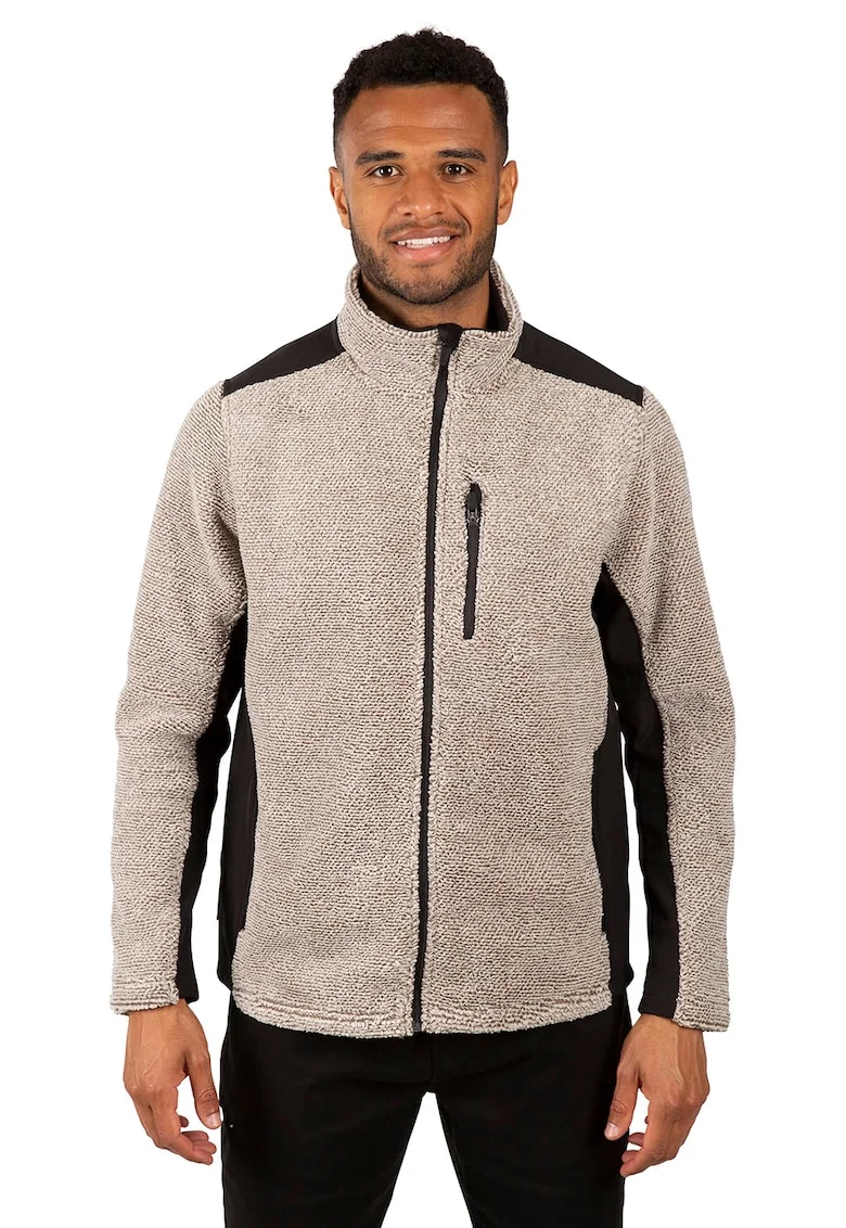 Bluza de trening din tricot, pentru trekking Faratino, Ecru/Maro nisip